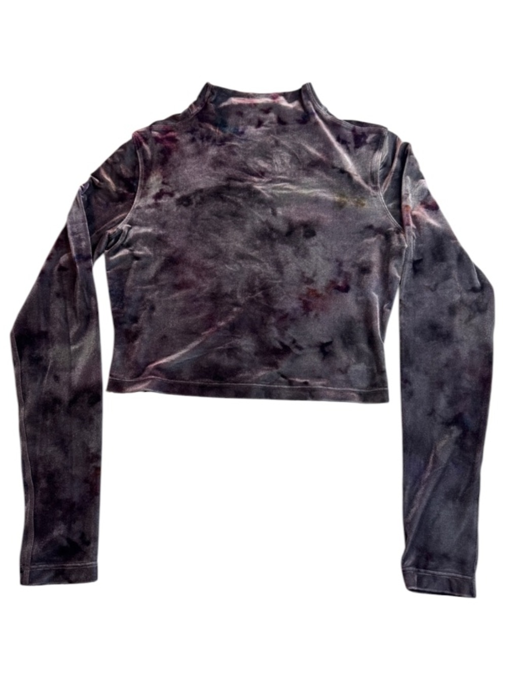 Lululemon All Aligned Mock Neck Long Sleeve Shirt Crushed Velvet Size 6